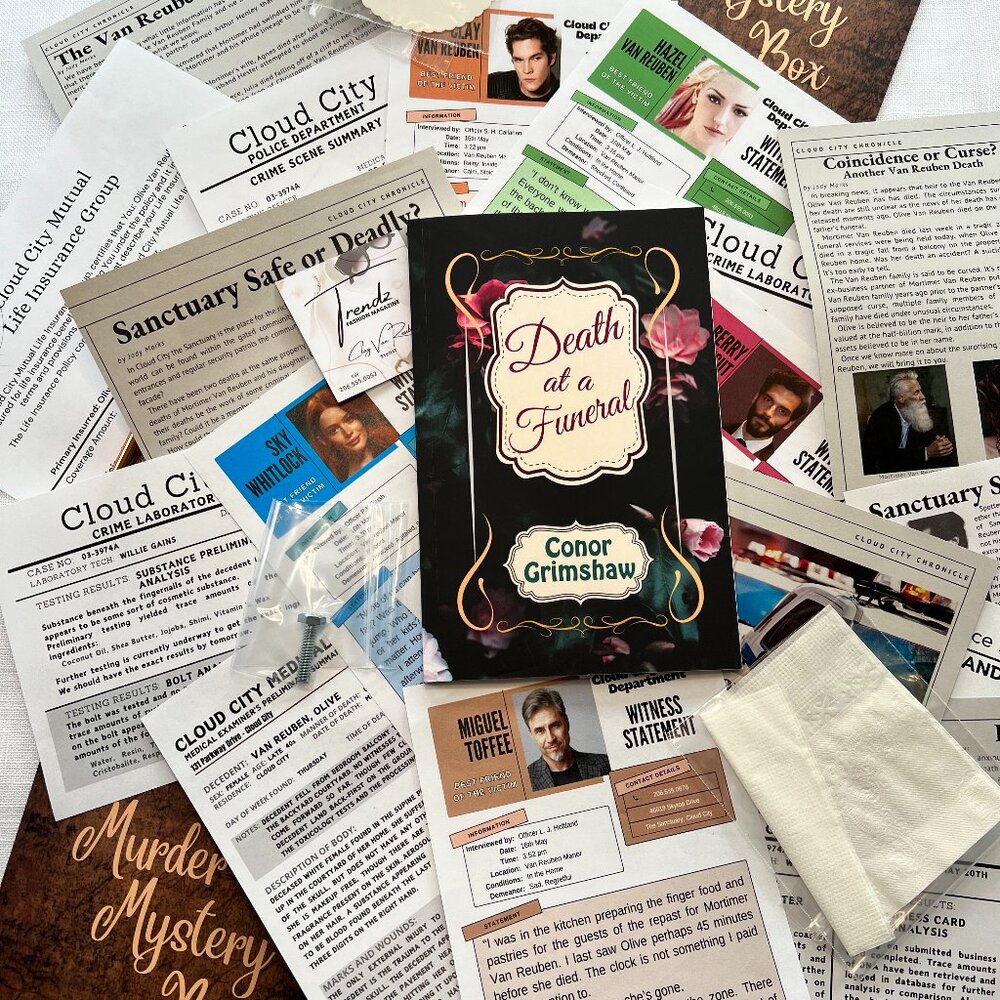 NEW - Murder Mystery Game: Death at a Funeral -Solve a Standalone Mystery